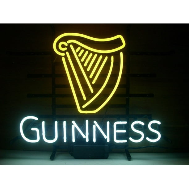 Guinness Irish Harp Beer Neon Lamp Sign 17"x14" Bar Light Glass Artwork Decor Guinness Irish Harp Beer Neon Lamp Sign 17"x14" Bar Light Glass Artwork Decor